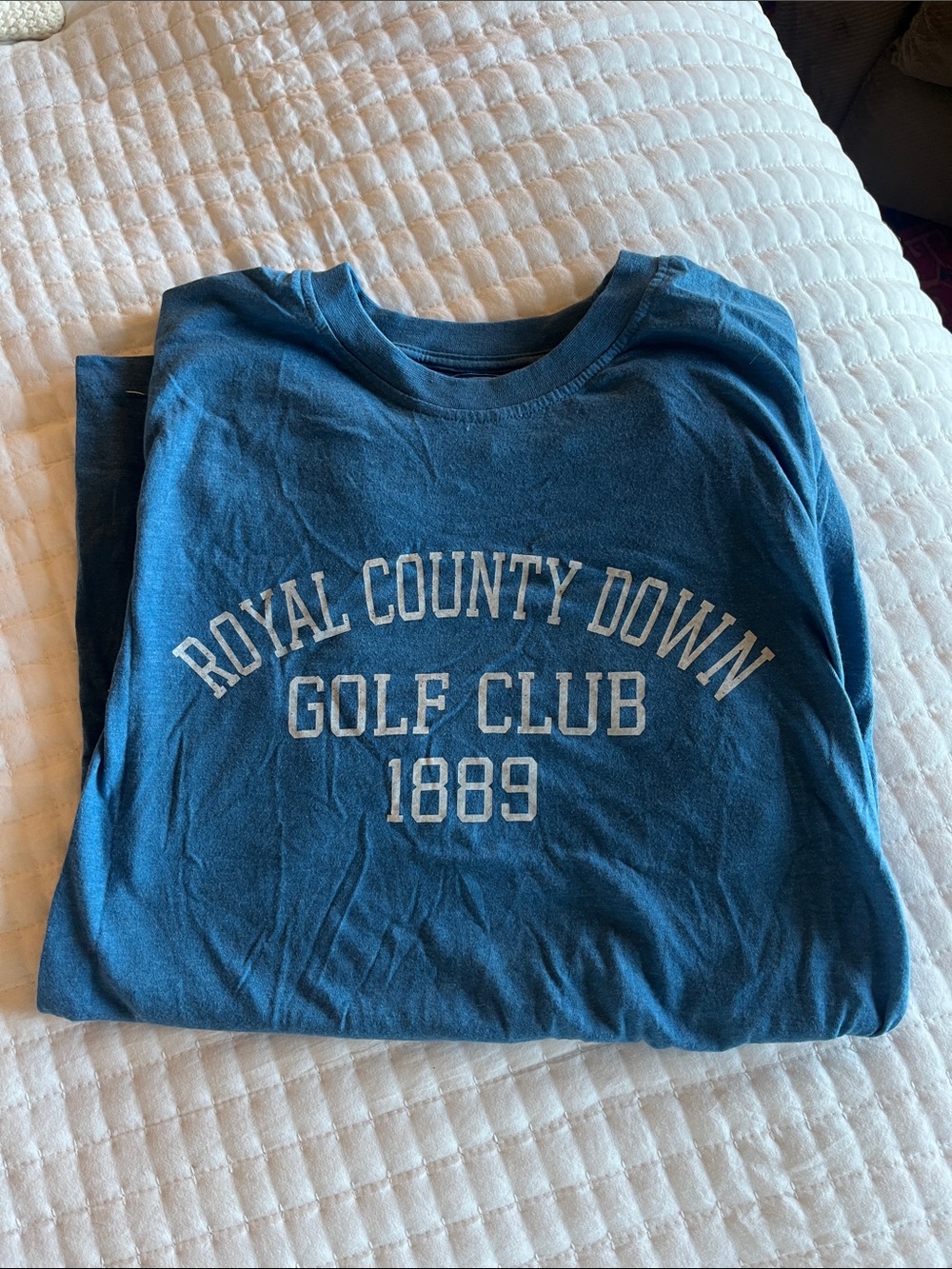 Royal County Down Blue Short Sleeve Graphic Tee - Golf Club 1889